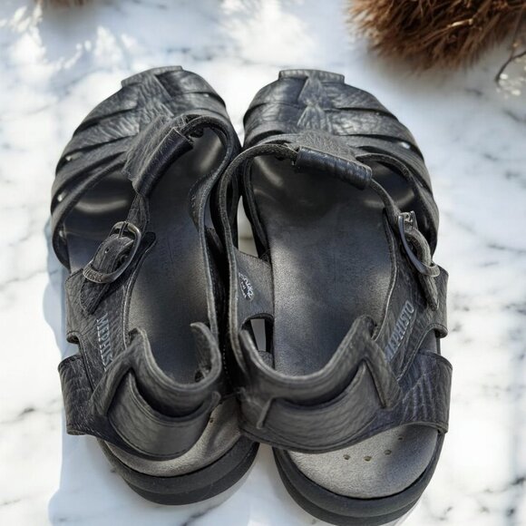 Mephisto Men's Sam Fisherman Sandals Size 8 Black Leather 42 MSRP $329 - Picture 9 of 13